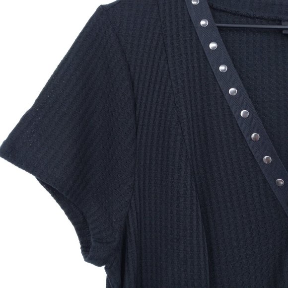 NWT Torrid black snap front waffle knit dress plus size 1X - Picture 5 of 10